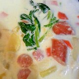 ほうれん草といろいろ野菜の牛乳スープ★